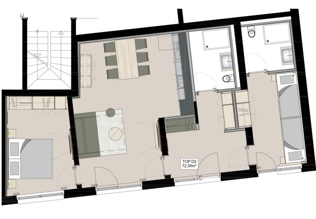Aparthotel in Gaschurn - Apartment Trantrauas D2